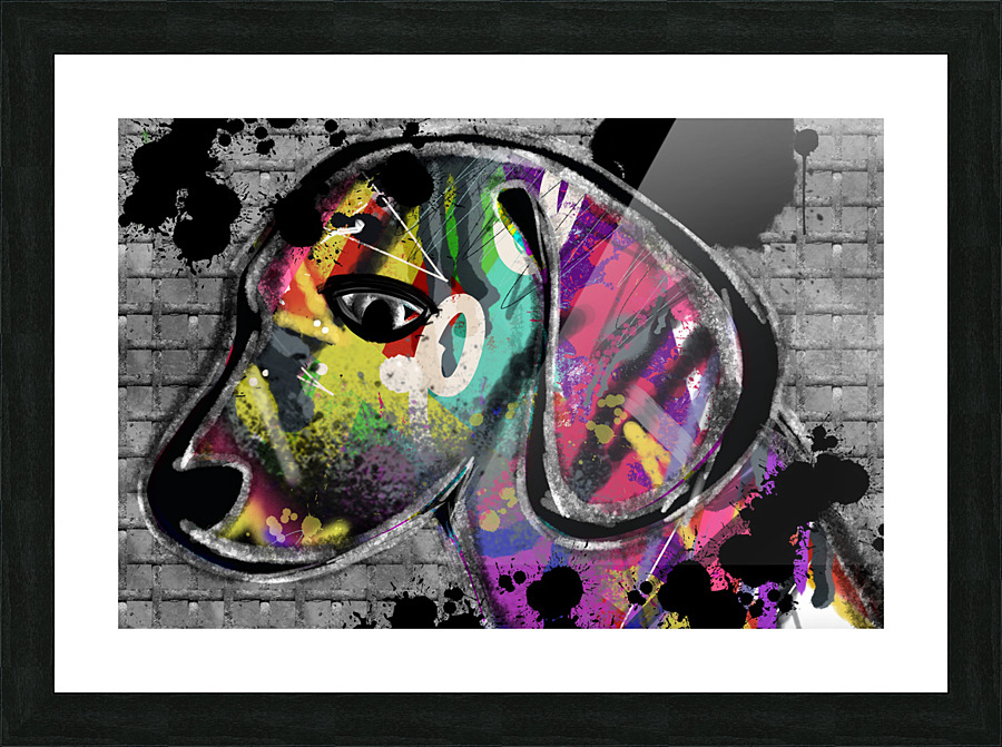 GRAFFITI DOG Picture Frame Printing