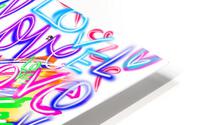 Colored written love HD Metal print
