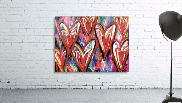 Red Hearts Wall Preview
