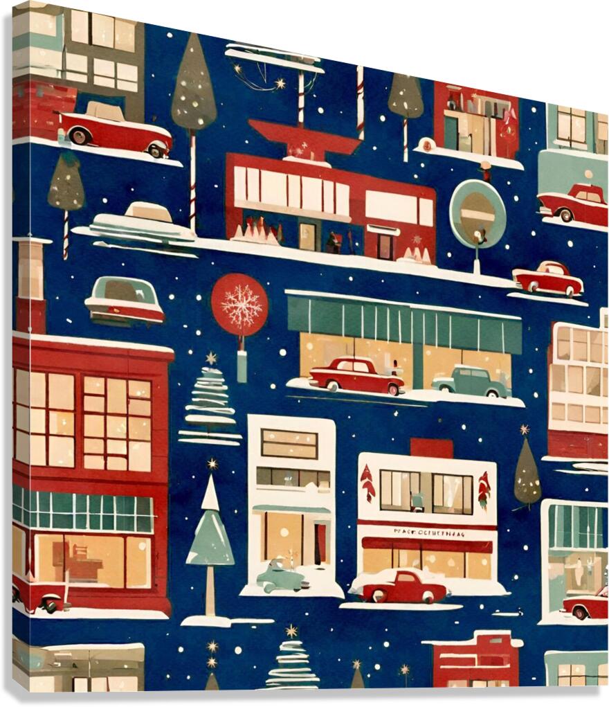 background mid century modern Canvas Print