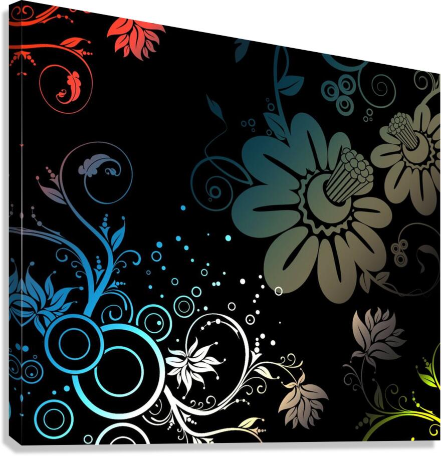 Flower Abstract desenho Canvas Print