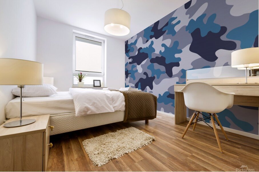 military seamless pattern Mural print