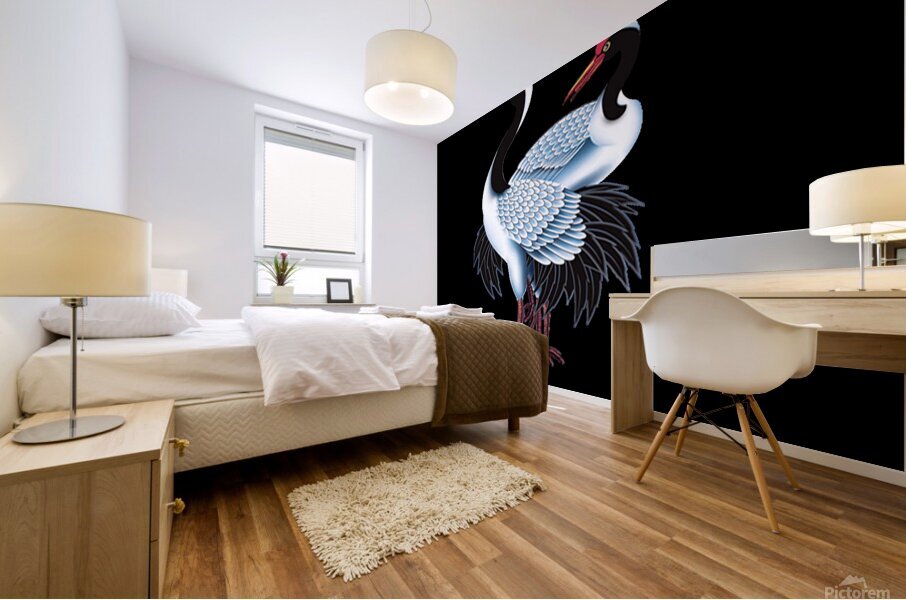 crane bird Mural print