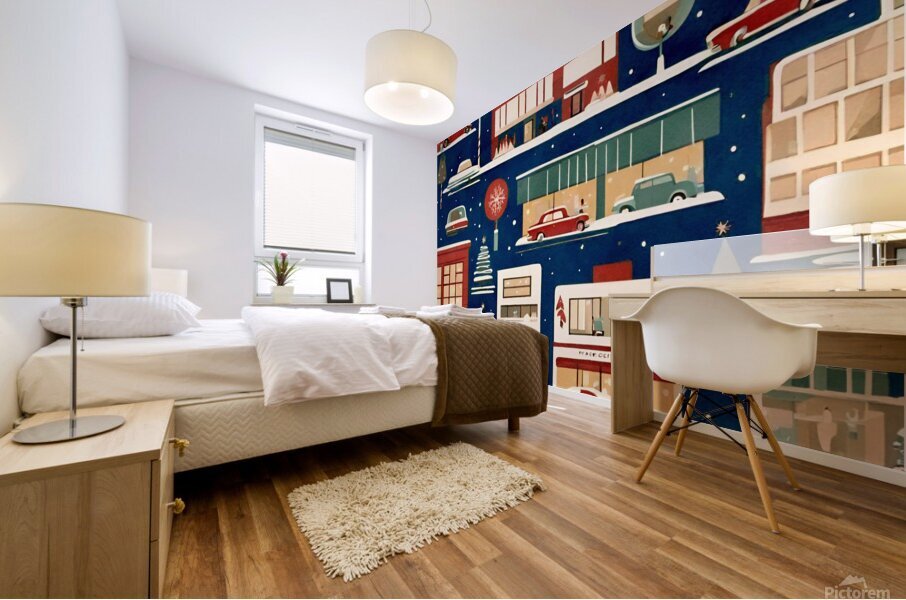 background mid century modern Mural print