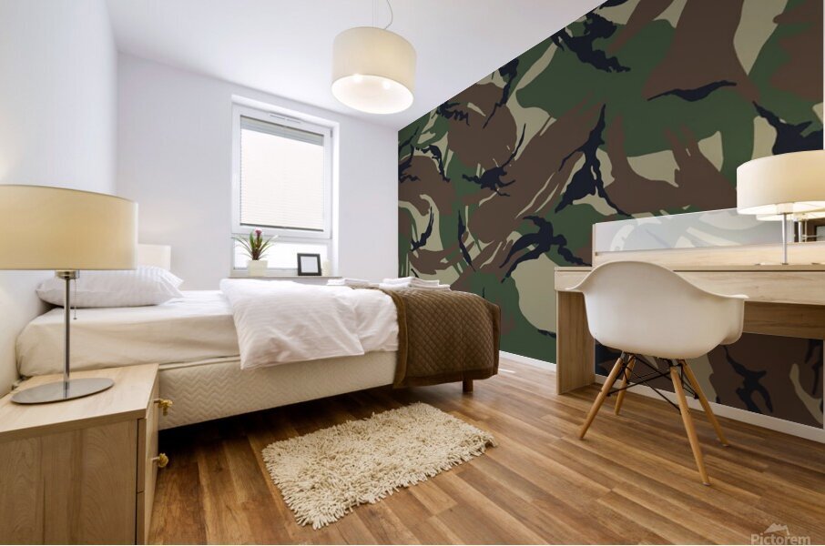 Camouflage pattern fabric Mural print
