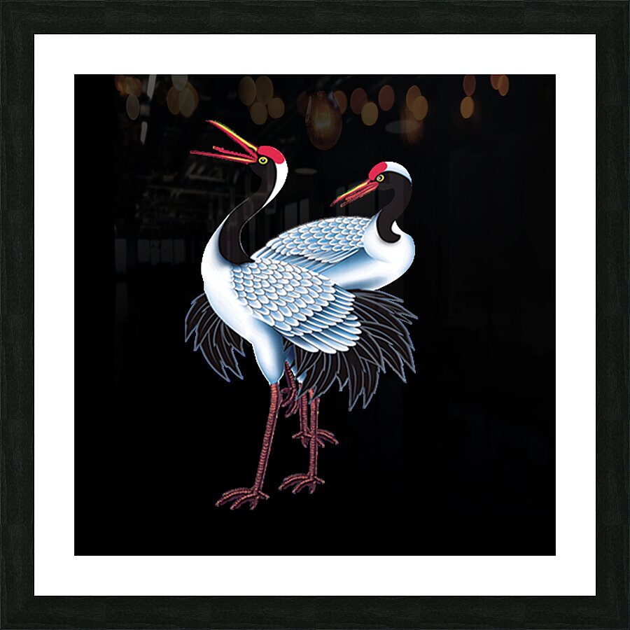 crane bird Picture Frame print