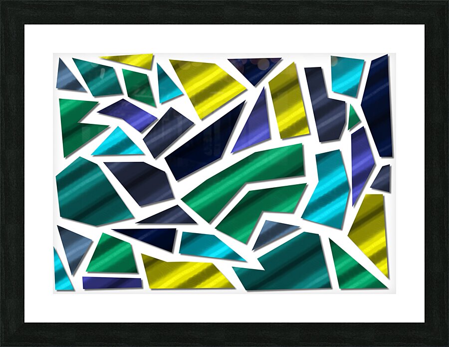 mosaic shapes Picture Frame print