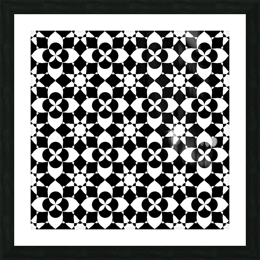 mosaic floral repeat pattern Picture Frame print
