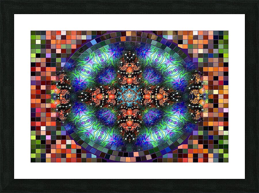 mosaic kaleidoscope form pattern Picture Frame print