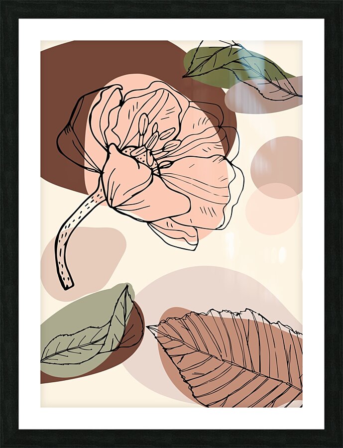 abstract flower leaves pattern Picture Frame print