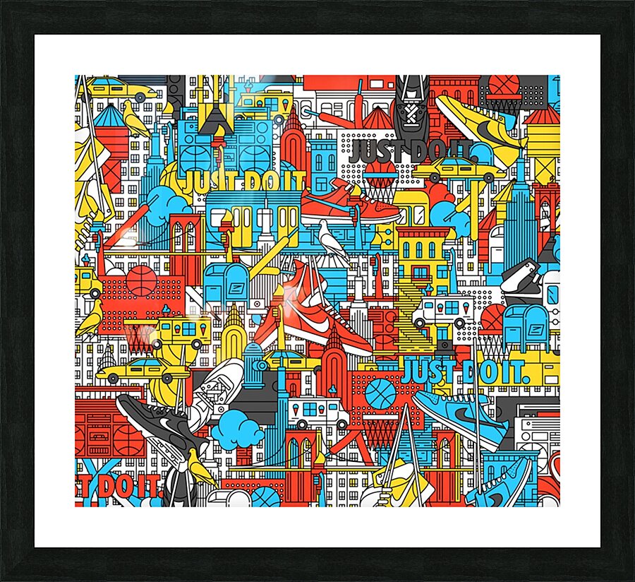 Just Do It Pattern Picture Frame print