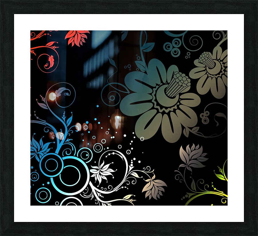Flower Abstract desenho Picture Frame print