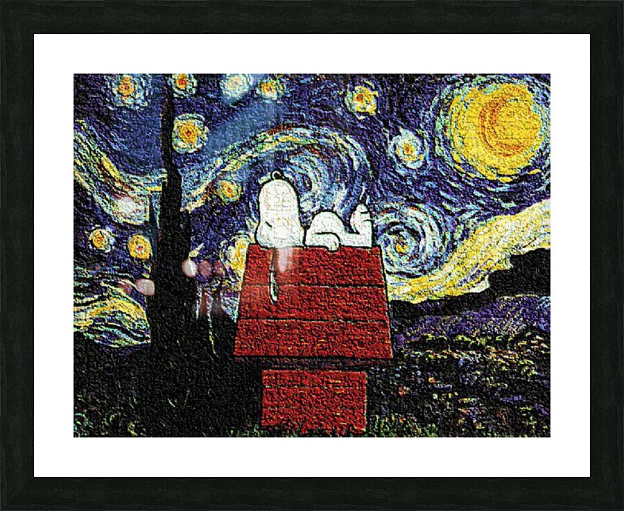 Snoopy Van Gogh Picture Frame print