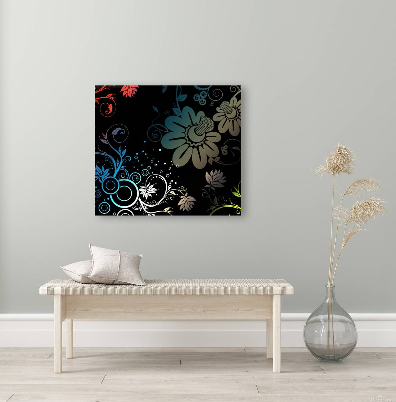 Flower Abstract desenho Reproduction