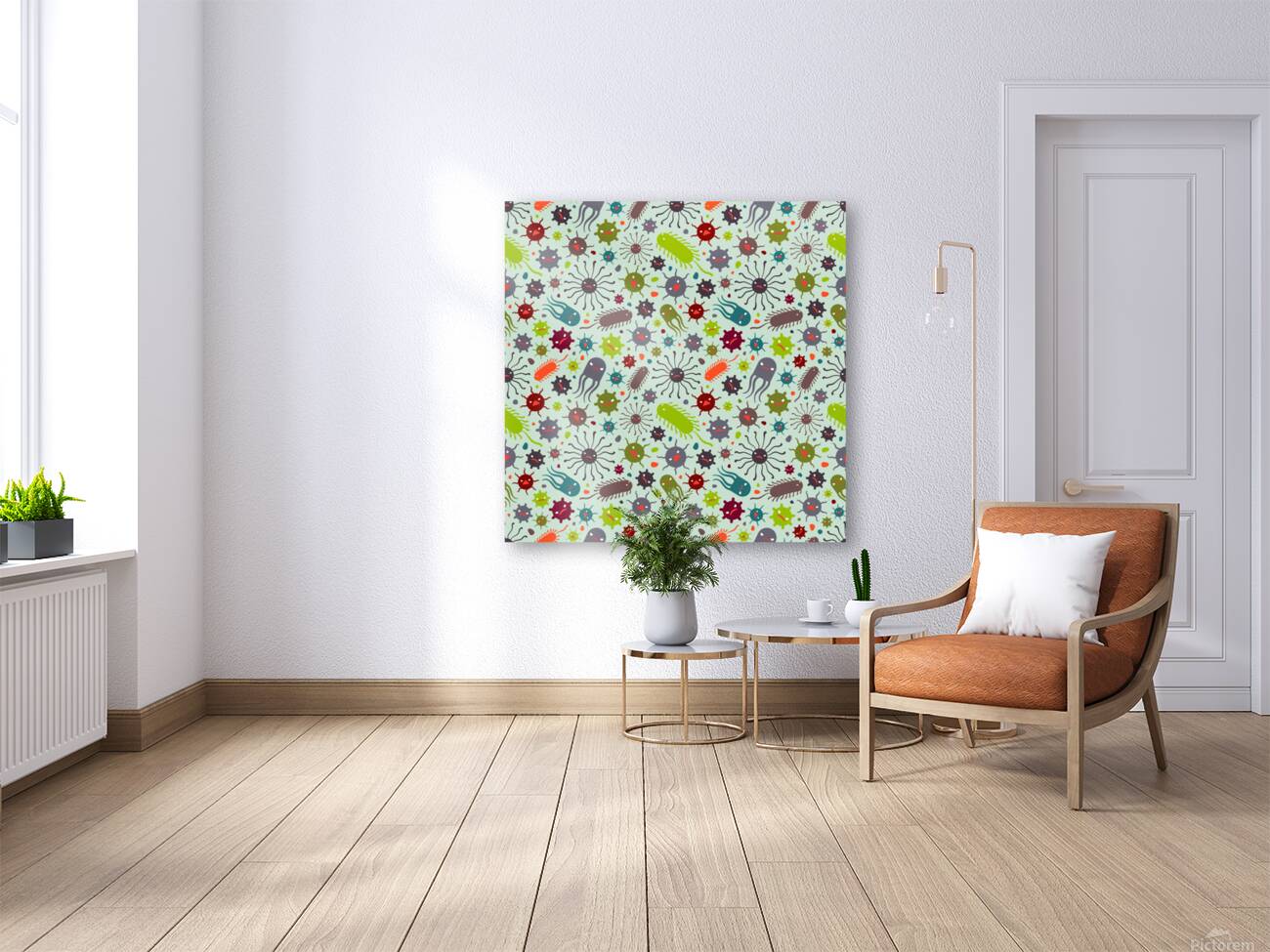seamless pattern with viruses Reproduction