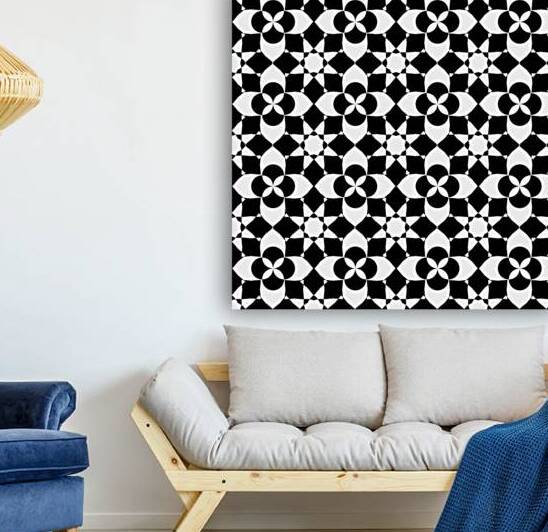 mosaic floral repeat pattern Reproduction