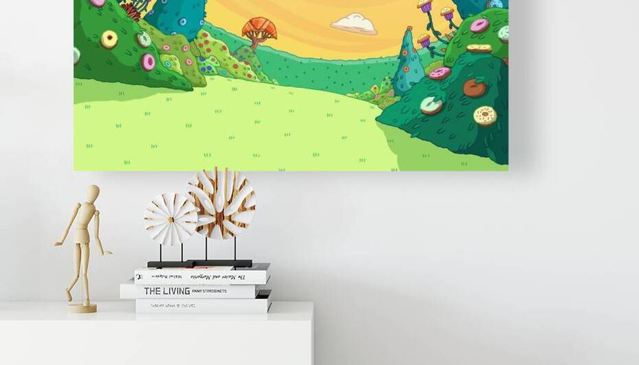 green field illustration Adventure Time multi col by Hannah99
