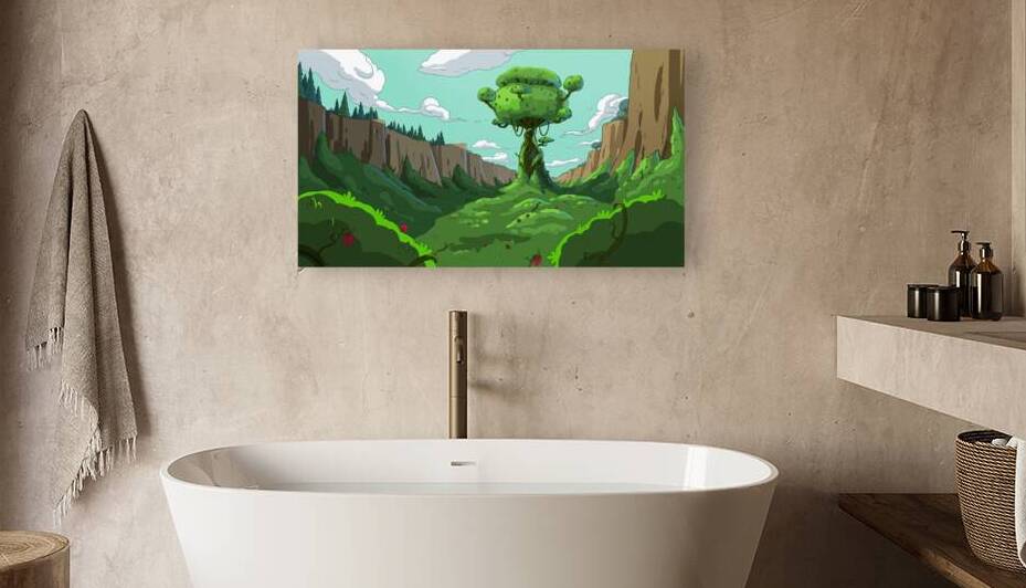 Adventure Time cartoon green color nature  sky.jp by Hannah99