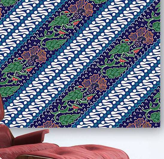 indonesian combination batik with dominant blue c by Hannah99