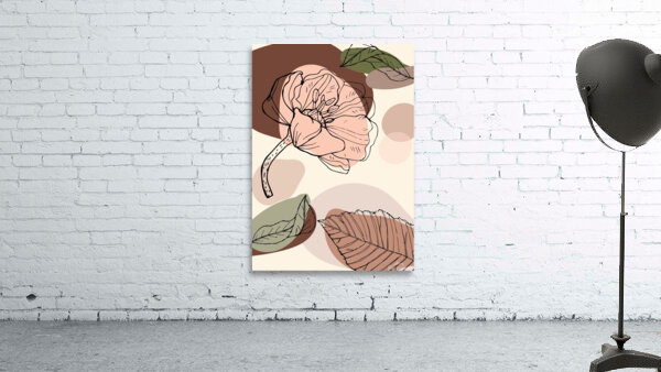 abstract flower leaves pattern Wall Preview