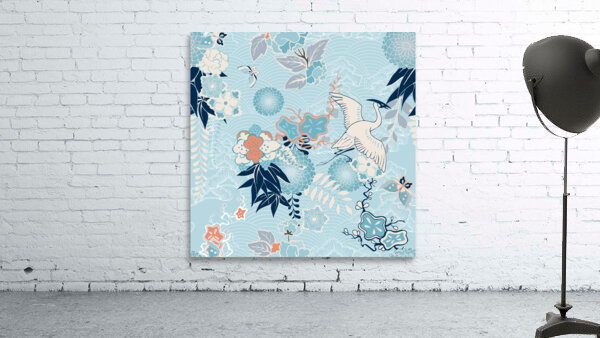crane pattern bird animal Wall Preview