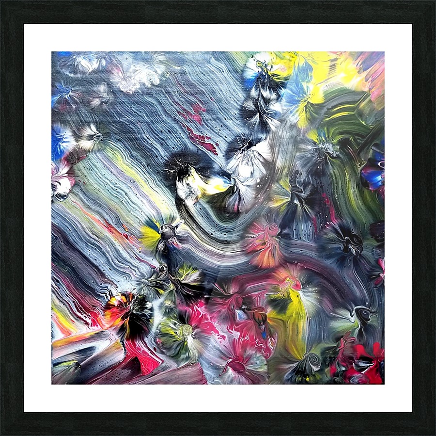 Dancing flowers Picture Frame print