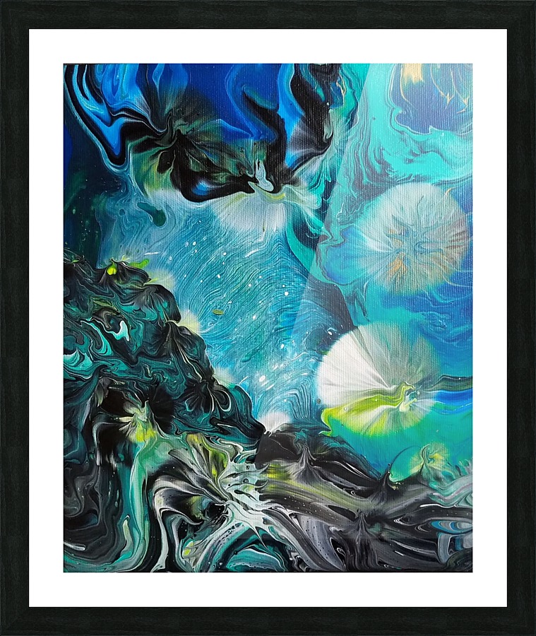 Galactic flowers Picture Frame print