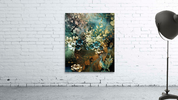 Teal Bouquet Wall Preview