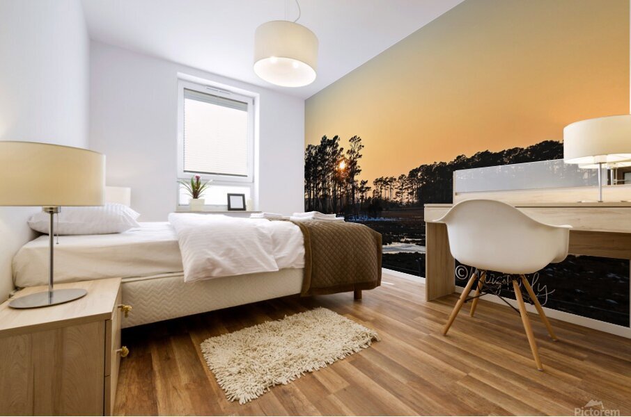 Sunset over Chincoteague Mural print