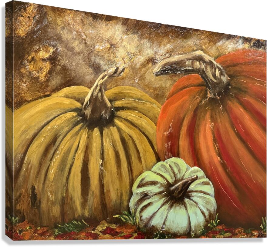 Pumpkin Trio - John Byerly Canvas Print