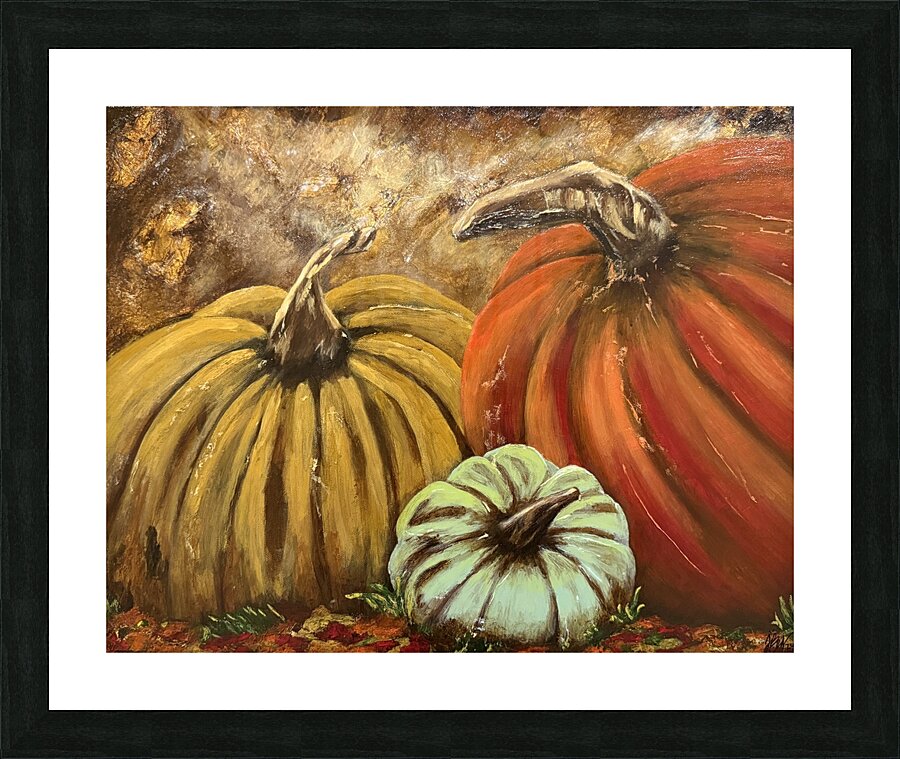 Pumpkin Trio - John Byerly Picture Frame print