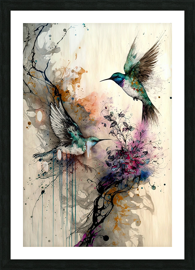 Playful Swallows Picture Frame print