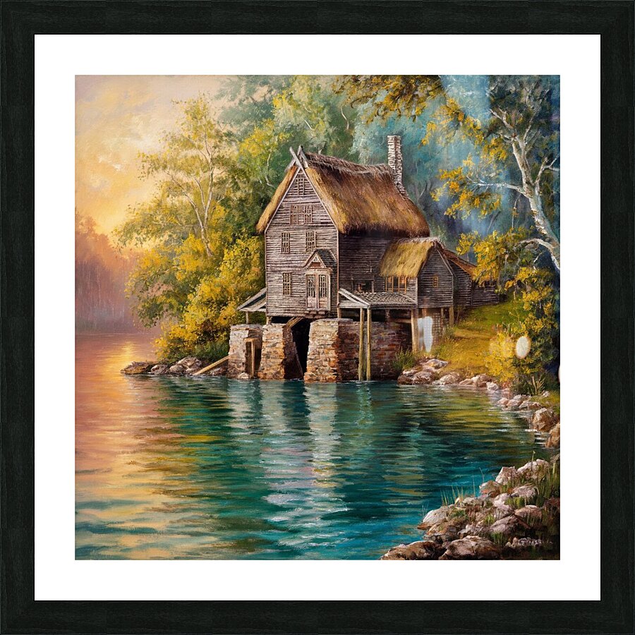 a captivating oil painting portraying a pictures Picture Frame print