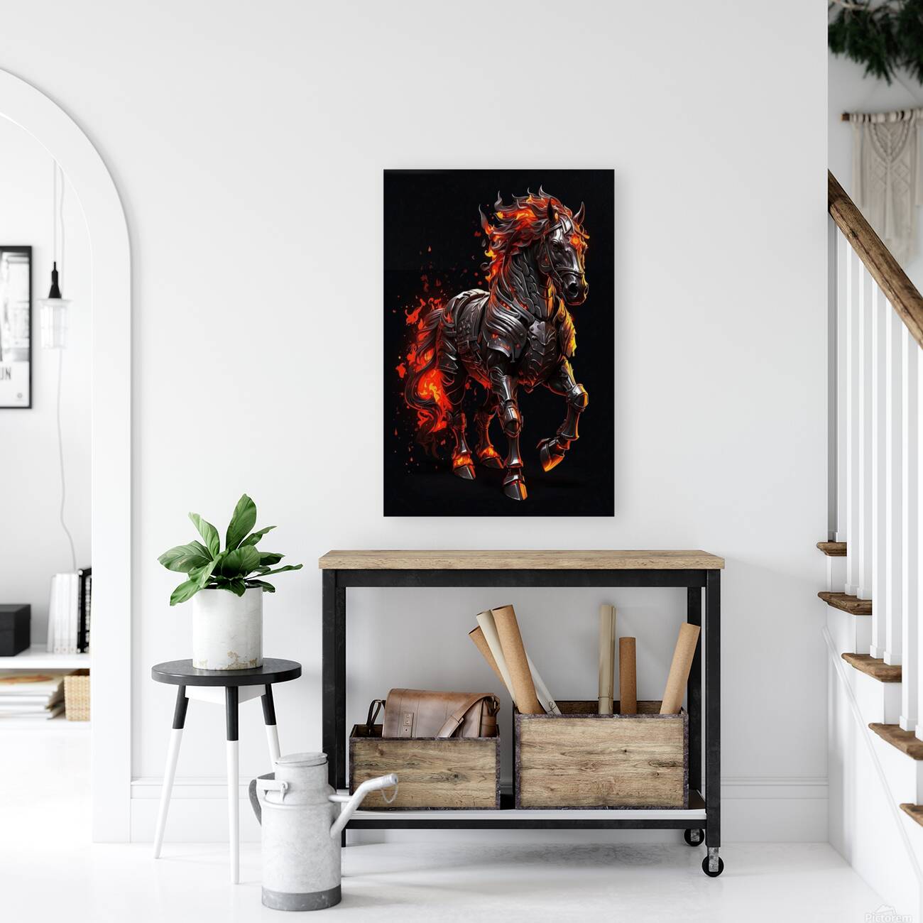 horse in fire  Reproduction