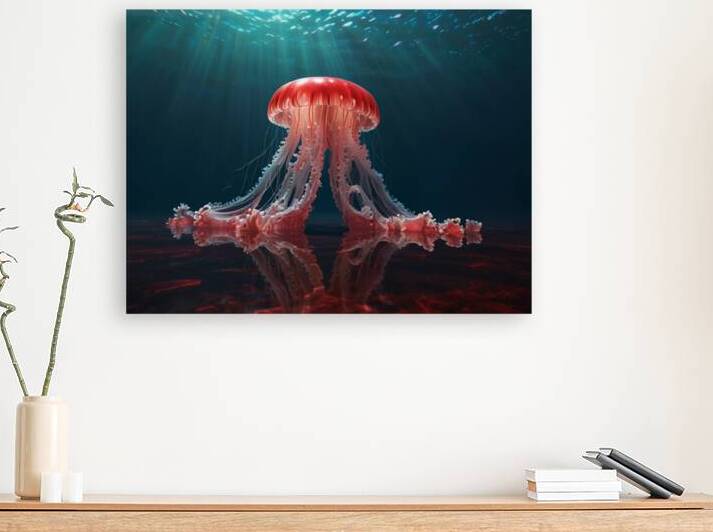  giant jellyfish red water  by Yasser Saayed