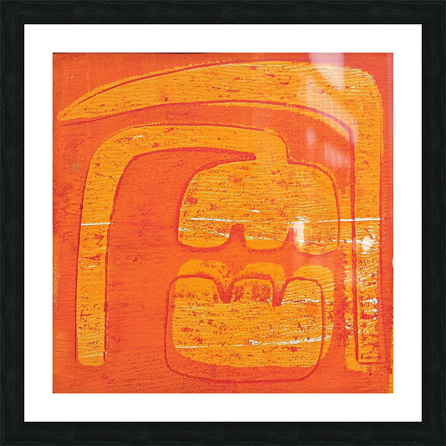 Mod Flowers Orange Picture Frame print