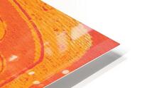 Mod Flowers Orange HD Metal print