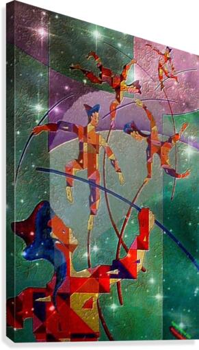 Tightrope under the lights Canvas Print