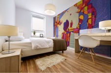 Juggling balls foot Mural print