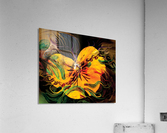floating green shapes Acrylic Print
