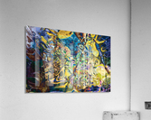 blue yellow objects Acrylic Print