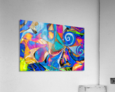 bright colors abstract shapes Acrylic Print