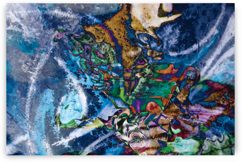 dominant blue object abstraction art by BBS Art