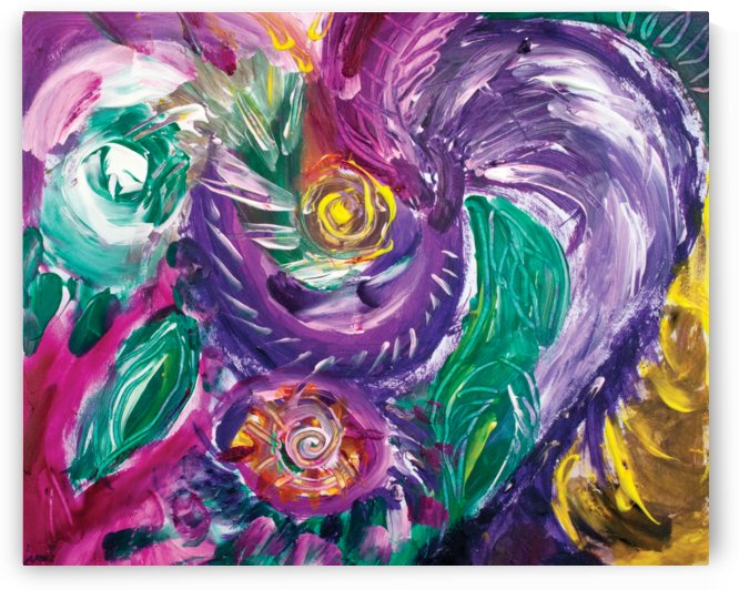 purple tones abstract by BBS Art