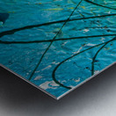 lines ledges  blue space Metal print