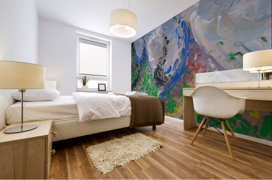 Mountain View Impression Mural print