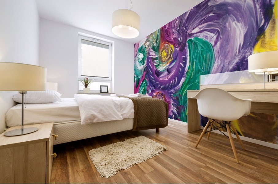 purple tones abstract Mural print