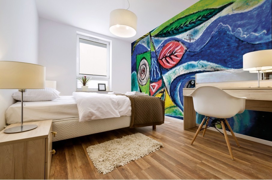abstract leaf shapes Mural print