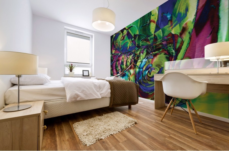 swirling abstract shapes  Mural print