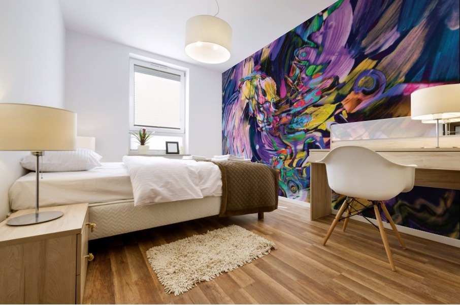 waving whirling flow Mural print